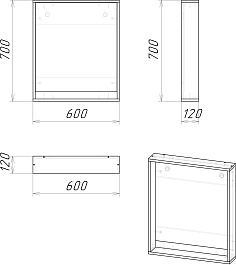 Grossman Мебель для ванной Смарт 60 подвесная веллингтон/графит – фотография-14